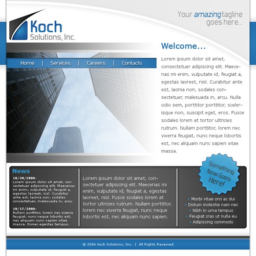 $500.00 Website template (Design only) Design by tammyhart