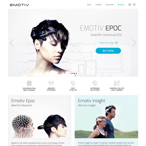 Redesign website for International Award Winning EEG system Design by Zallhady