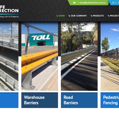 Web banner for company that manufactures road and car park barriers Design by Intricate