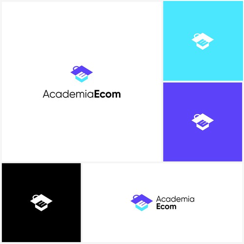 Academia Ecom - Logo For Online Ecommerce Learning Center Design by @fakfokhufu