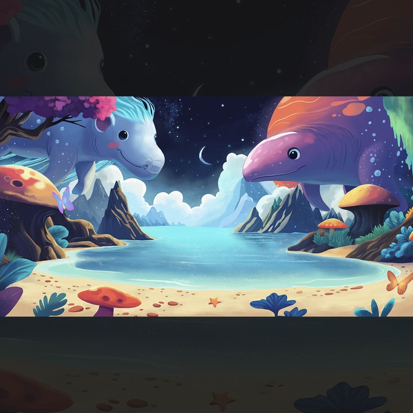 Design bath mat for kids