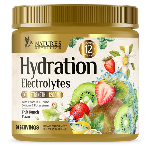 Hydration Electrolytes Design Needed for Nature's Nutrition Design by UnderTheSea™