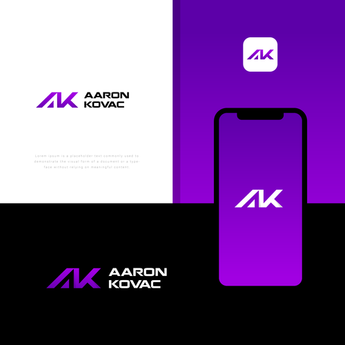 Design a personal branding logo for Business consulting using my name Aaron Kovac OR initials AK Design by Basit Iqbal