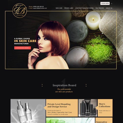 Black & gold themed website design Diseño de sandy#ogma