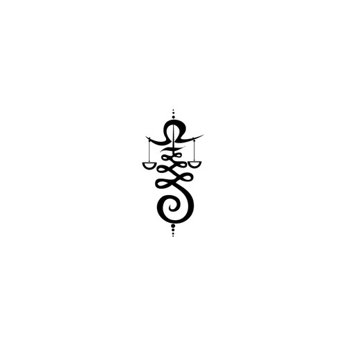 Unalome/Libra Scales Wrist Tattoo Design by RadeM