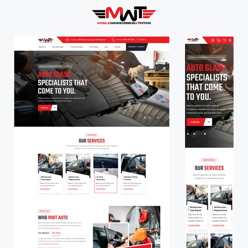 Design a clean and modern service based website home page Design by WebNest™