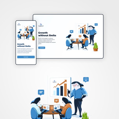 We need website illustrations for our software solutions company Design by Kr8v.in