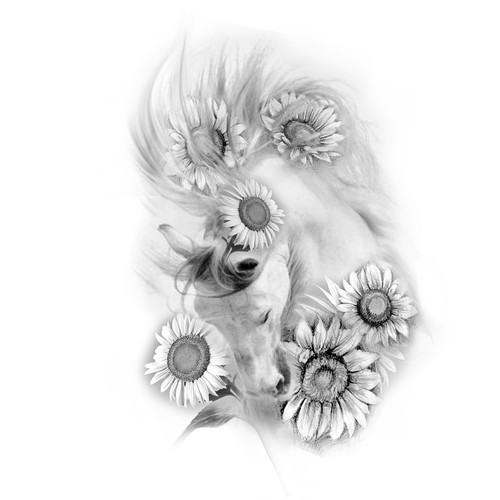 Horse and Sunflower Thigh Tattoo Tattoo contest