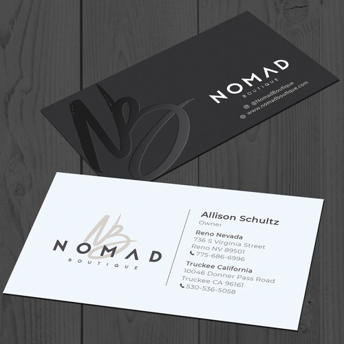 Nomad Boutique Needs A Biz Card Business Card Contest 99designs