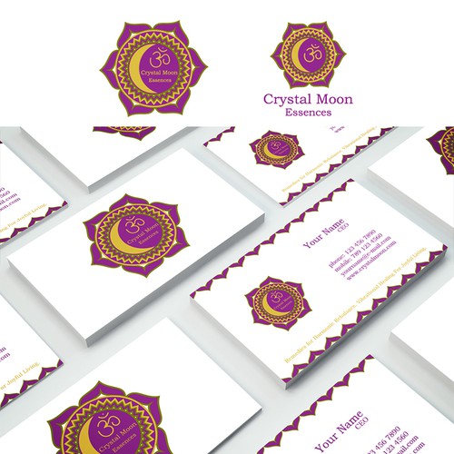 Logo for Crystal Moon Essences - remedies for harmonic rebalance and well-being Design by pemacreative