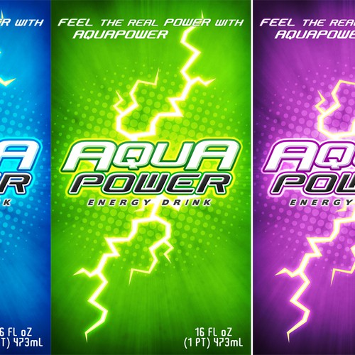 AQUAPOWER ENERGY DRINKS Design by mainero