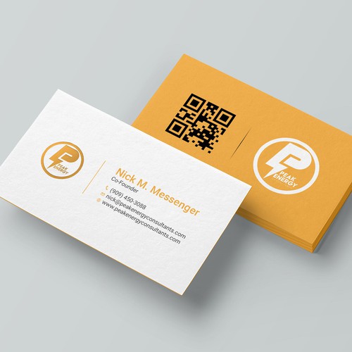 Modern Business Card Design for Electric Energy and Solar Company Design by RENEXIT