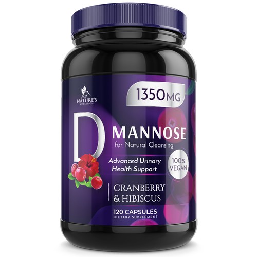 Colorful D-Mannose Design Needed for Nature's Nutrition Design von Wfemme