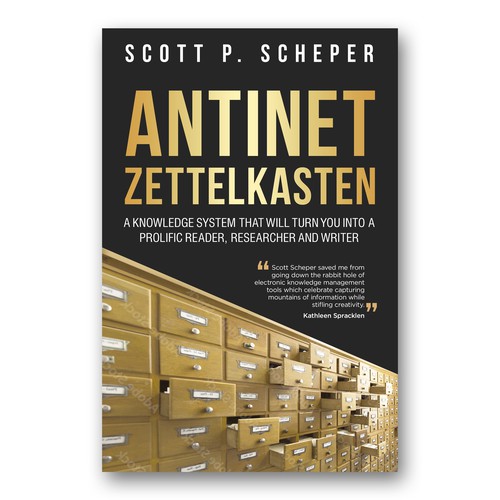 Design the Highly Anticipated Book about Analog Notetaking: "Antinet Zettelkasten" デザイン by Colibrian