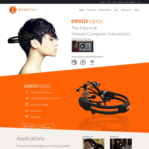 Redesign website for International Award Winning EEG system Design by Crenovates