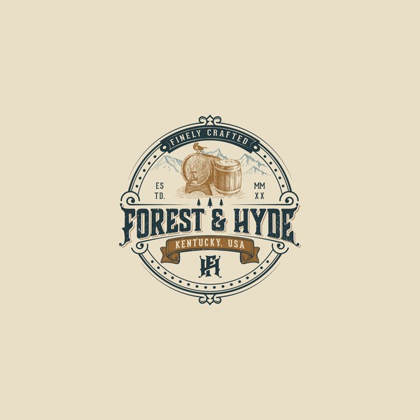 Vintage logo for leather goods company