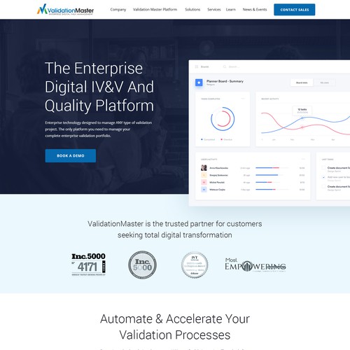 ValidationMaster Digital IV&V Website Re-Design Project Design by sandy#ogma
