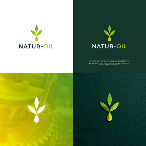 Logo representing bio based oil products. Design réalisé par Chelogo