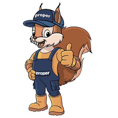 Friendly Squirrel Mascot Design by vvaallii