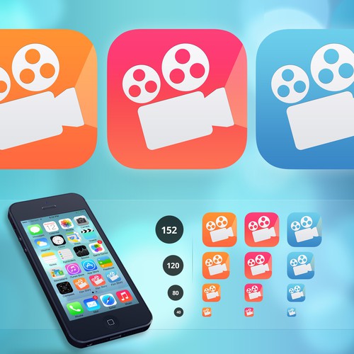 We need new movie app icon for iOS7 ** guaranteed ** Design von AdrianaD.