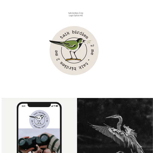 Design a powerful yet subtle bird logo for new professional birding company! Design by Studio Clevrik