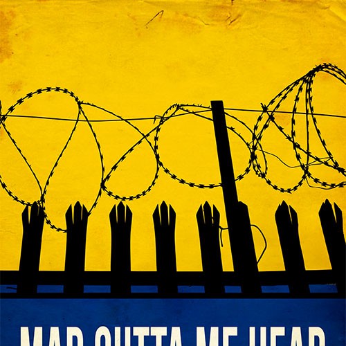 Book cover for "Mad Outta Me Head: Addiction and Underworld from Ireland to Colombia" Diseño de Covermint
