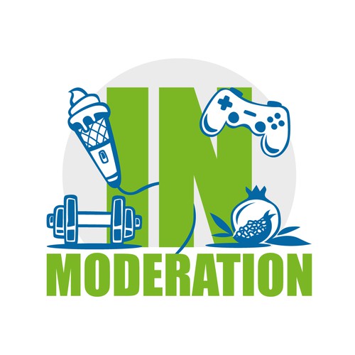 Update a logo for a fun health based podcast - In Moderation Design by Storiebird