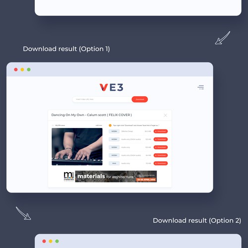 VE3 - Simple Video Downloader Website | Google Style Ontwerp door jezz