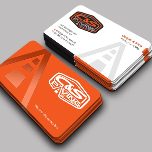 We are an asphalt paving company  card with character, style, stands out from everyone nothing bland no white ,add stuff-ontwerp door LAXMI DESIGNHUB