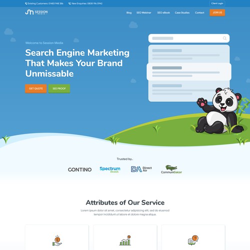 Proposition sur un concours de Design de page web, réalisée par DesignExcellence