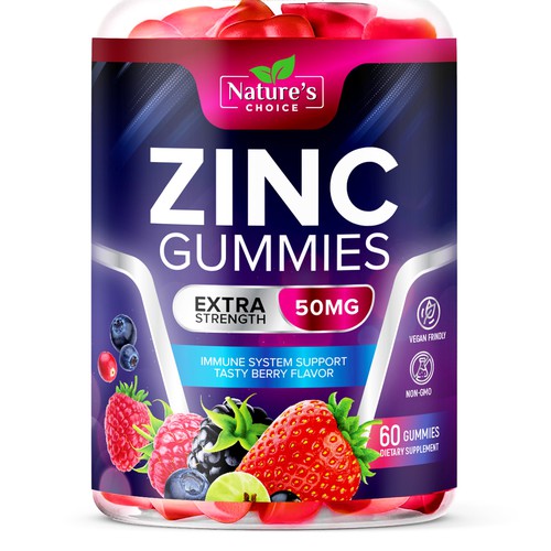 Design Tasty Zinc Gummies design needed for Nature's Choice di TUNSAY