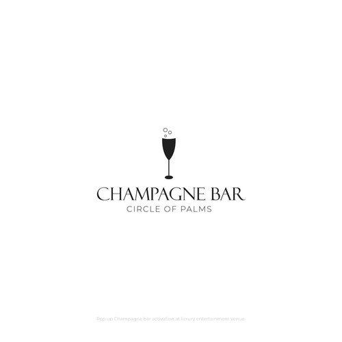 Luxury and modern Champagne Bar logo Design by Miloš Ostojić