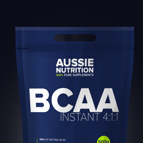 Aussie Nutrition supplement range needs new packaging! Design réalisé par Andrew Grzesiak