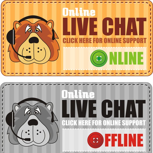 Design a "Live Chat" Button デザイン by Tonjoo™