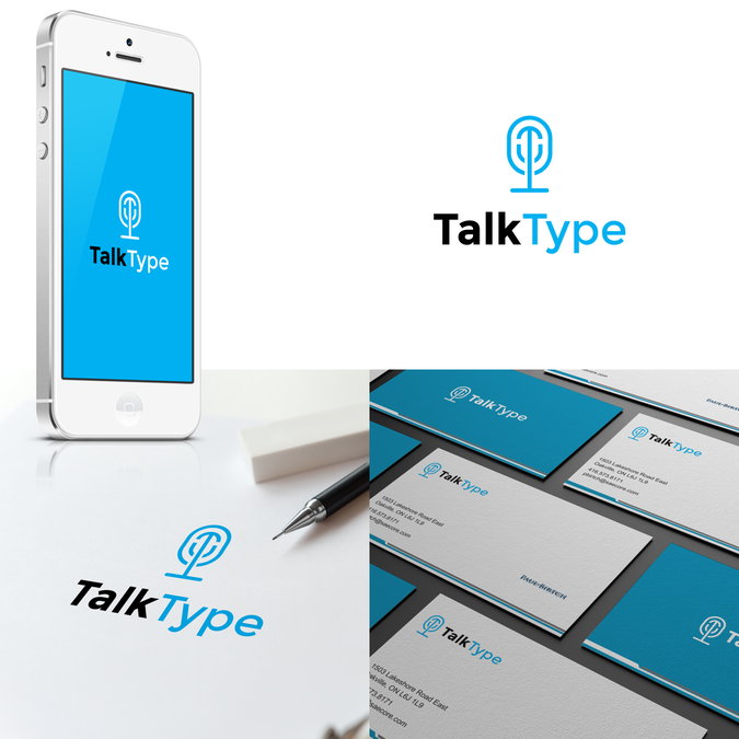 Design an awesome logo and business card for speech to text dictation