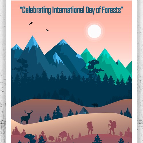 Awesome Poster for International Day of Forests Design von Ketrin Chern