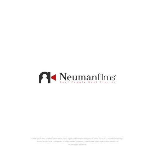 Logo for Documentary Film Company - NeumanFilms (Real People Reel Stories) Design by the ann.