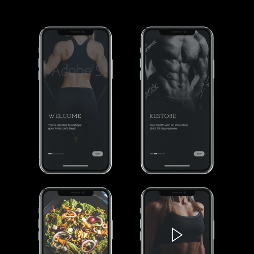 Fully functional health-restoring app needs styling only on 5 pages Design by Sansin