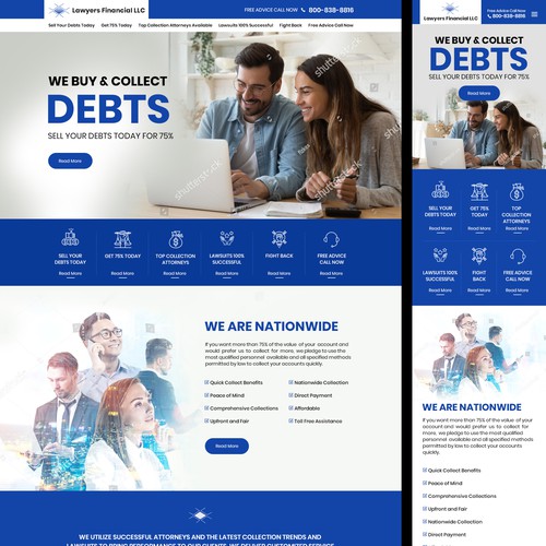 Debt Collection Website Design by Creative GS