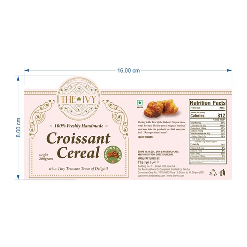 label designs for food (tiny croissant) Design by DArt®