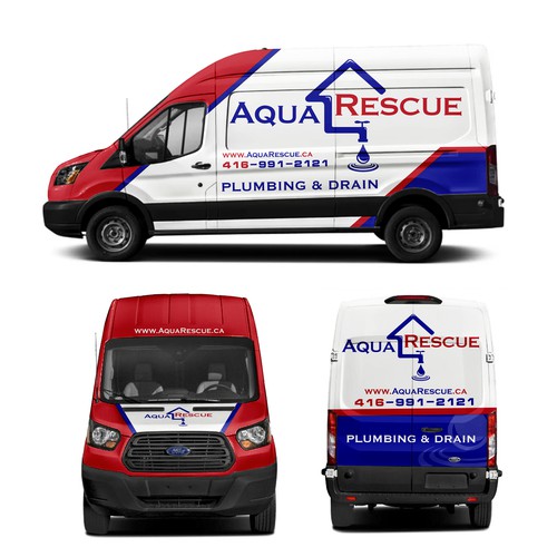 Aquarescue Van Wrap Design by Anugerah ilahi