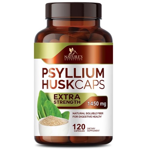 Natural Psyllium Husk Capsules Design needed for Nature's Nutrition Design by sapienpack