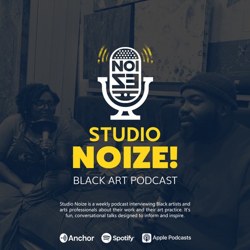 Podcast logo for Black art podcast Design by nomaden.studio