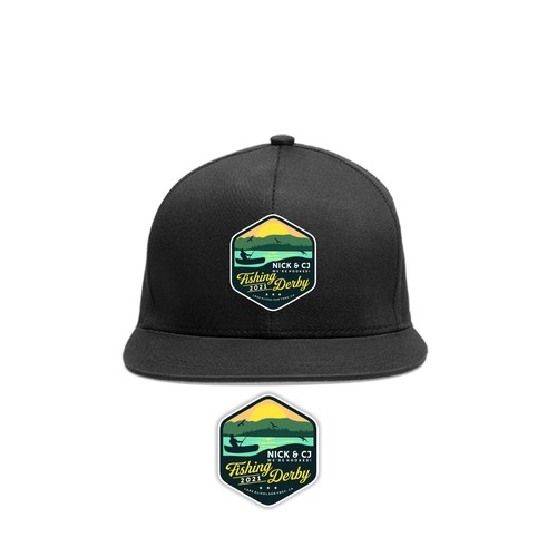 Designs FISHING DERBY PATCH for fun wedding destination getaway WE