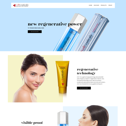 Premium Skin Care Site | Web page design contest