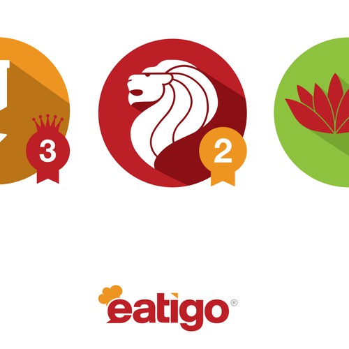 Design 10 badges/icons for eatigo & win full badge 1-on-1 project!! Design by Hardworx Design