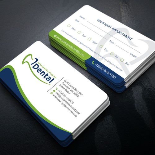 visiting card design for dentist