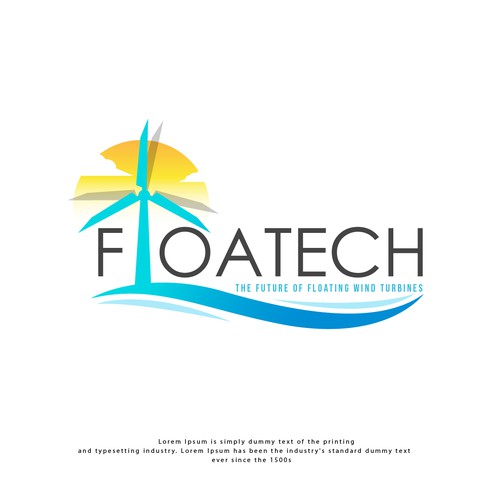 Creation of a logo for a wind turbine research project: FLOATECH Design by OneStop Design