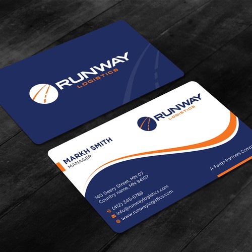 Runway Logistics Business Card Design by prosenjit_P