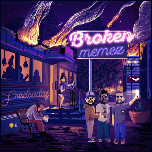 The Decay of America Except it's Hilarious and Aesthetic. (Broken Memes Album Cover) Design by Lee Chatte